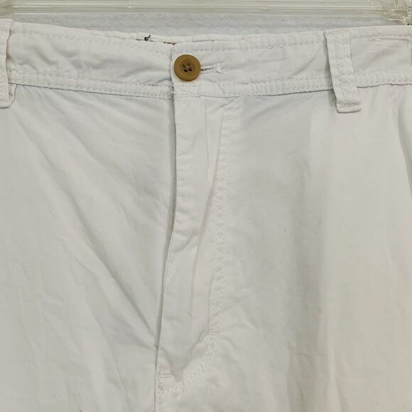 Izod Saltwater Shorts Men 38 Ivory 10" inseam Cotton Pocket Preppy Comfy Outdoor - Picture 10 of 13